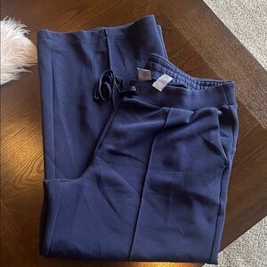 Calia wide leg pleated open hem pants